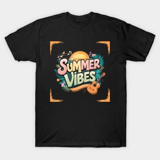 Summer vibes 2024. Guitar and music lovers T-Shirt